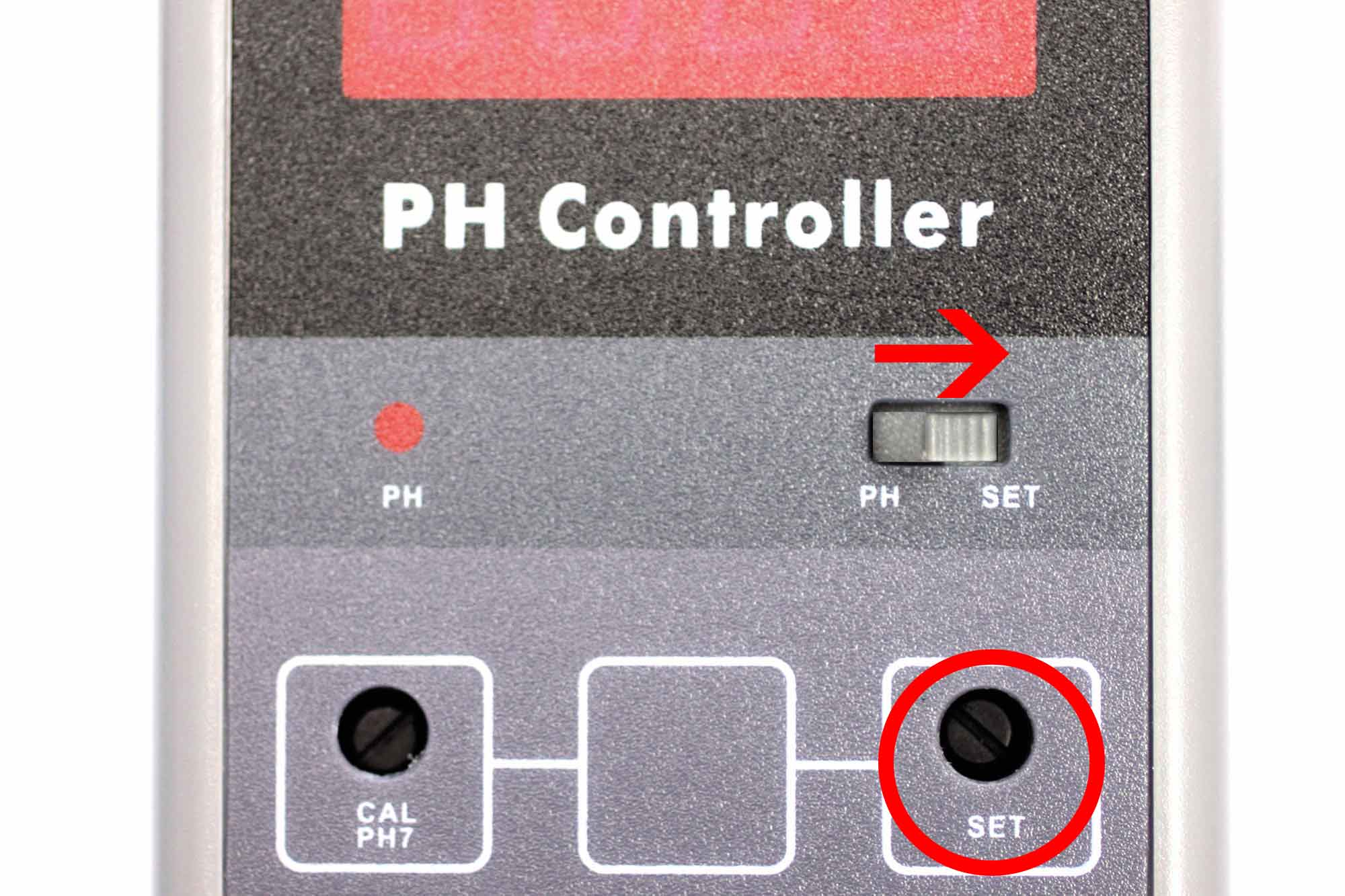 Indstilling af pH-niveauet på regulatoren