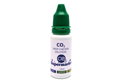 Foto af en flaske med 15 ml Drop Checker-opløsning